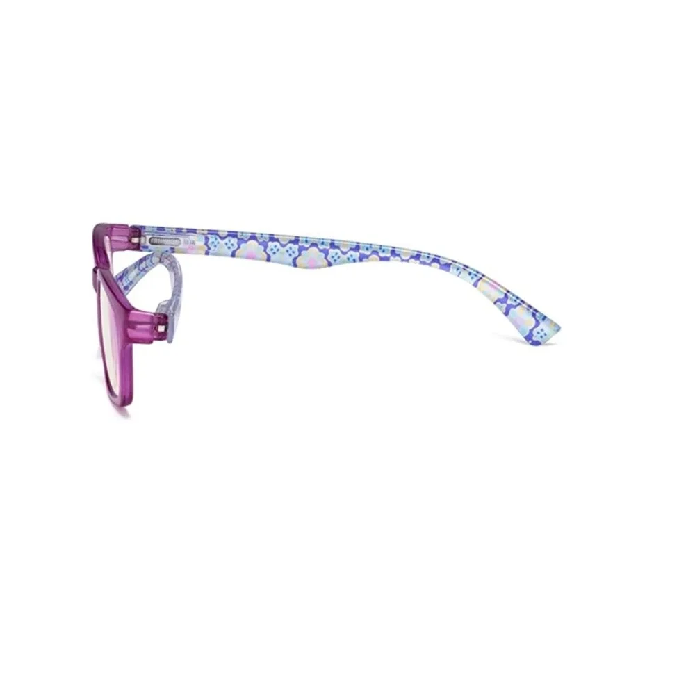 CessBlue Purple Rectangle Blue Light 2.00 Reading Nerd Glasses Readers 118196